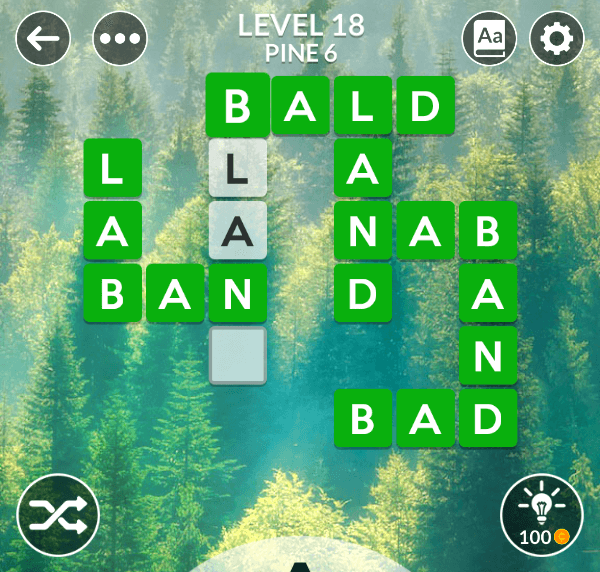 Wordscapes level 18