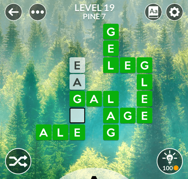 Wordscapes level 19