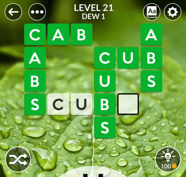 Wordscapes level 21