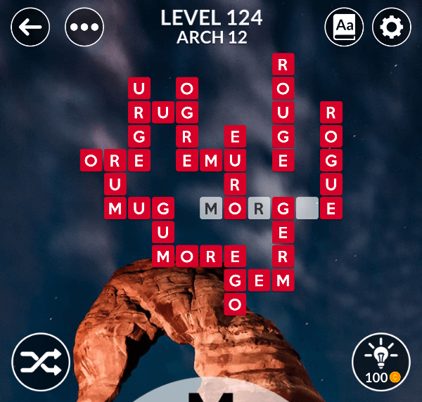 Wordscapes level 124