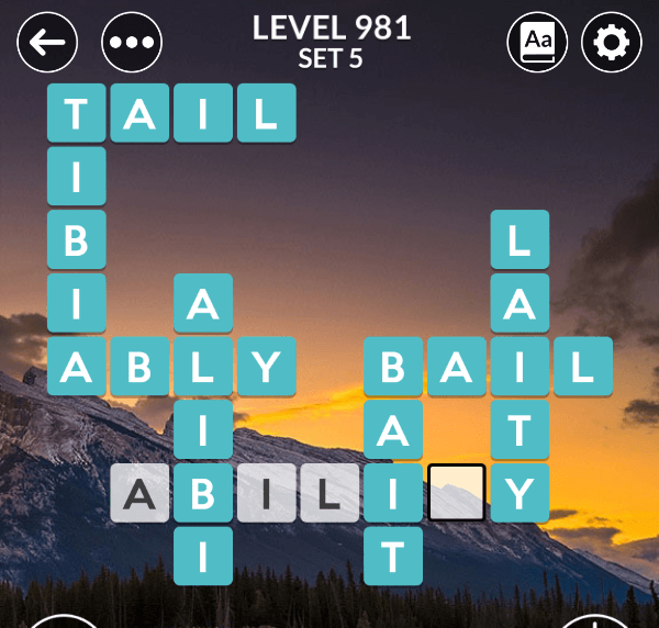 Wordscapes level 981