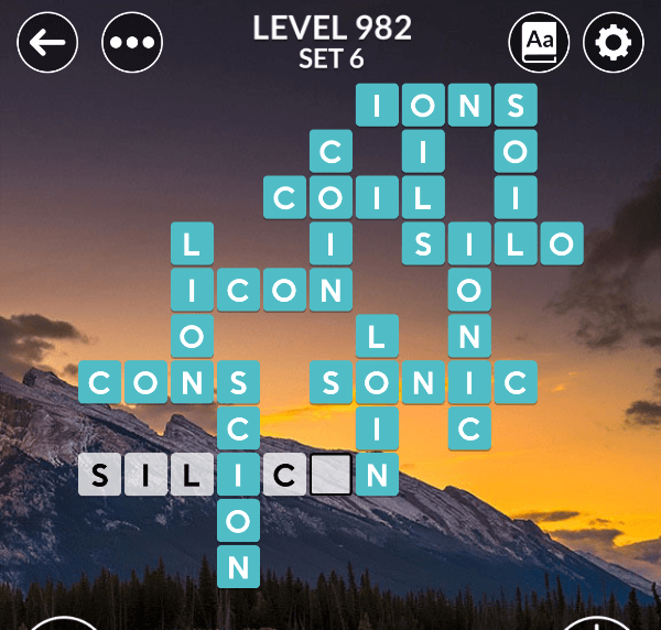 Wordscapes level 982