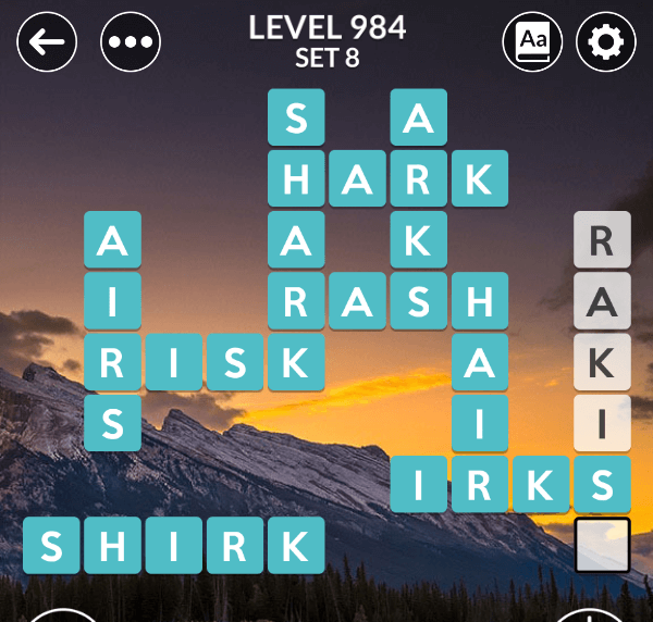 Wordscapes level 984