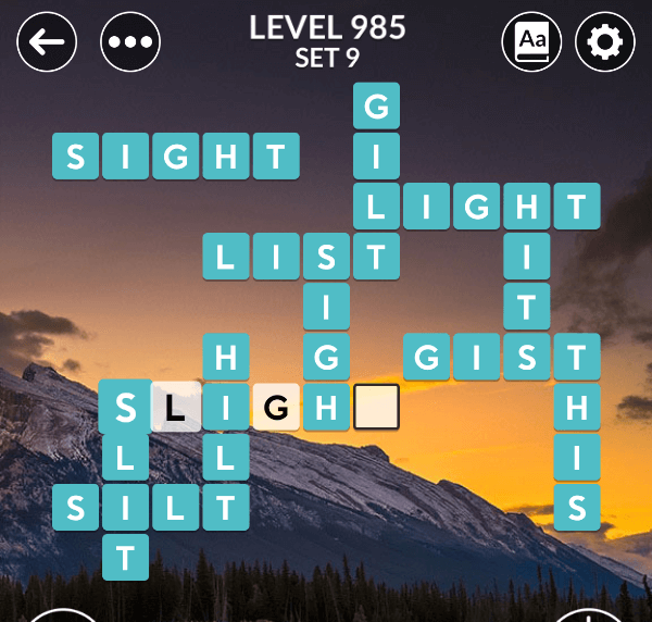 Wordscapes level 985