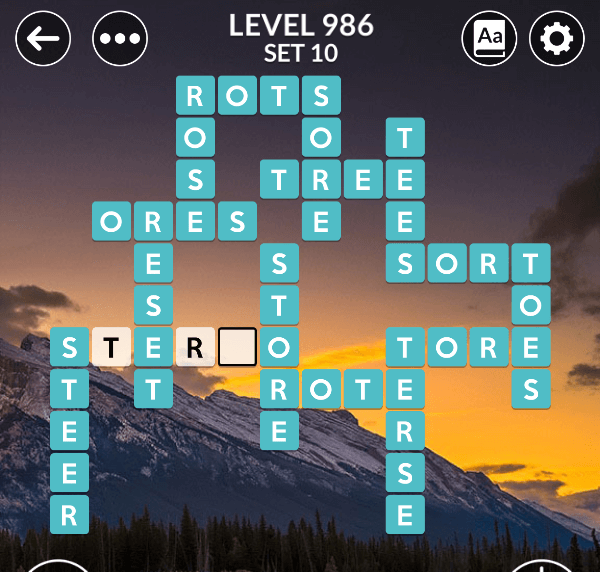 Wordscapes level 986