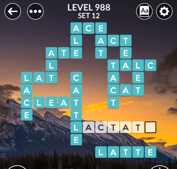 Wordscapes level 988