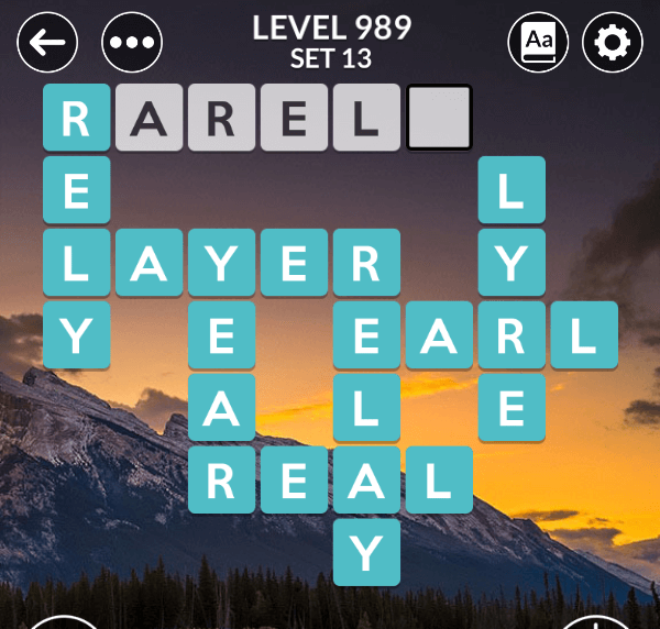 Wordscapes level 989