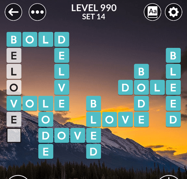 Wordscapes level 990