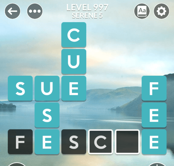 Wordscapes level 997